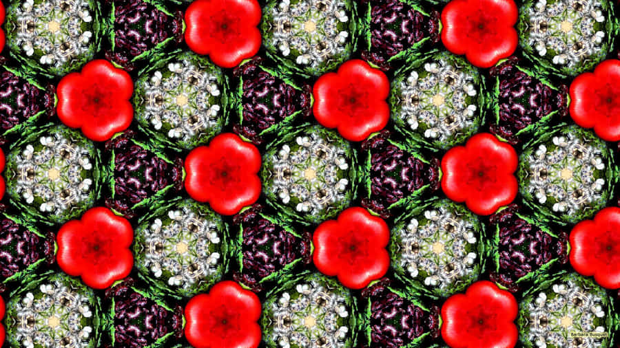 Celebrate The Spirit Of Christmas With A Classic Christmas Pattern Wallpaper