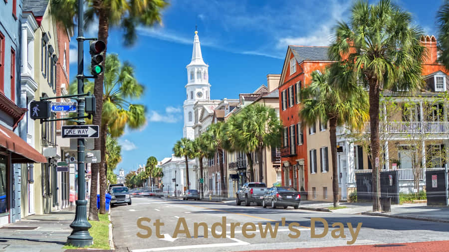 Celebrating St Andrew's Day In Scotland Wallpaper