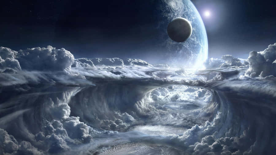 Celestial Planetary View Wallpaper