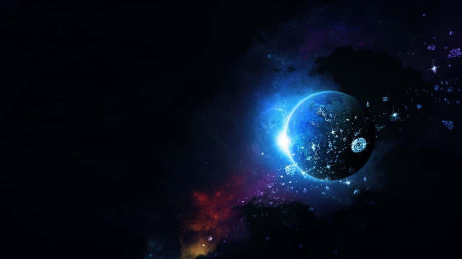 Celestial Symphony Of Planets And Stars Wallpaper
