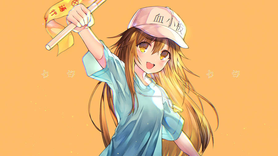Cells At Work Yellow Aesthetic Platelet Wallpaper