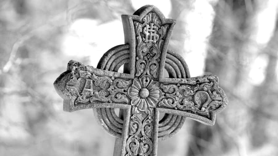 Celtic Cross Stone Carving Wallpaper
