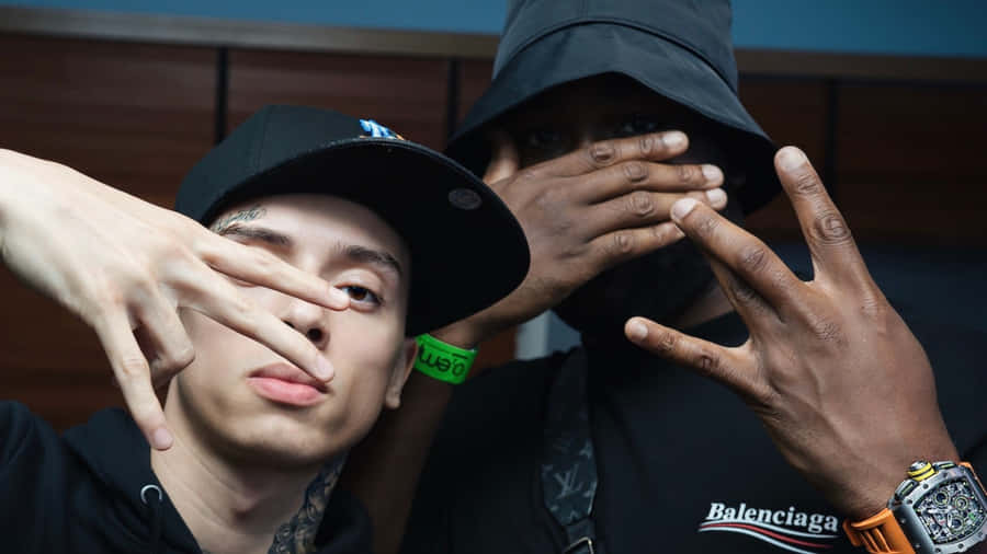 Central Cee Style And Hand Signs Wallpaper