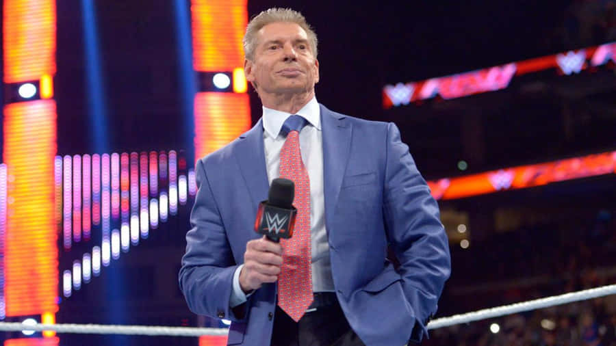 Ceo Vince Mcmahon In Blue Suit Wallpaper