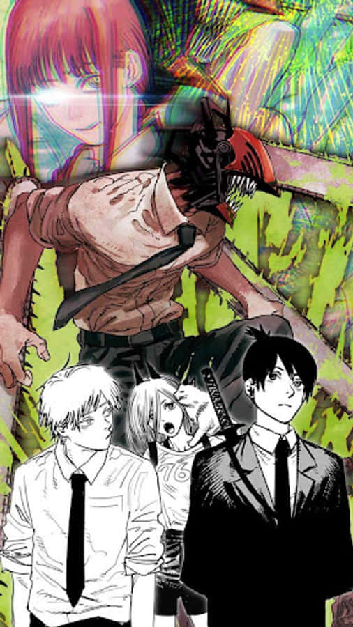 Chainsaw_ Man_ Characters_ Collage Wallpaper
