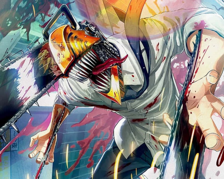 Chainsaw Man Denji Ready For Action Wallpaper