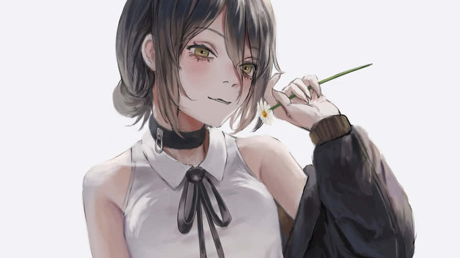 Chainsaw Man's Reze In An Intense Battle Wallpaper