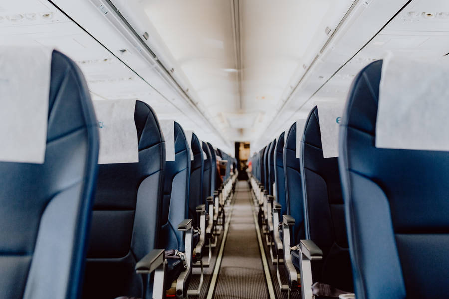 Chairs Inside Airplane 4k Wallpaper