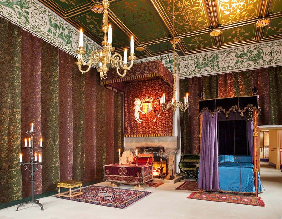 Chandelier At Sterling Castle Wallpaper