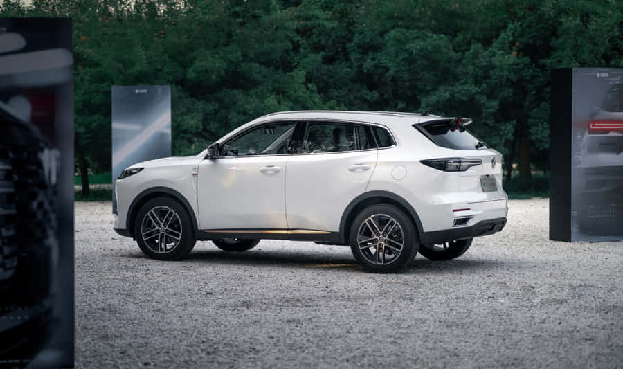 Changan Cs55 White S U V Outdoor Display Wallpaper