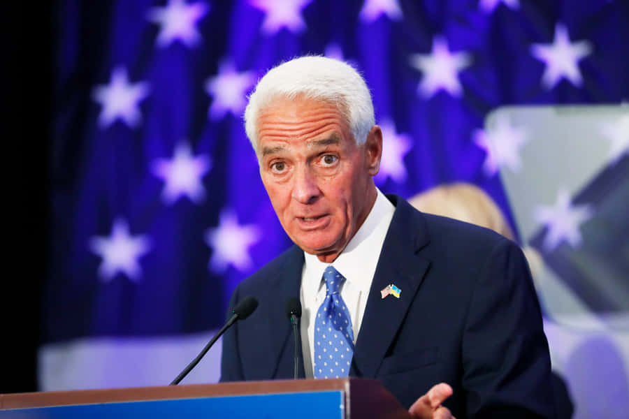 Charlie Crist Confident Speech Wallpaper