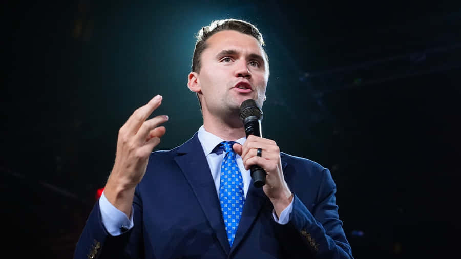 Charlie Kirk Speaking At Event Wallpaper