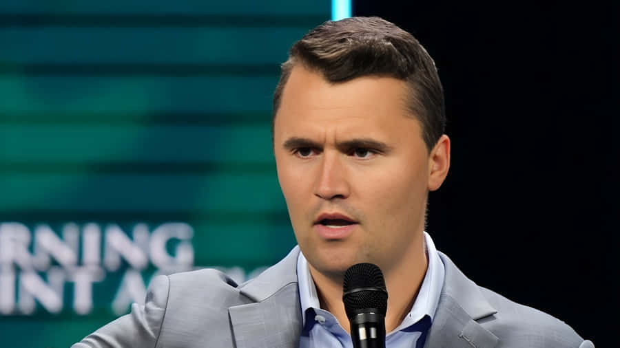 Charlie Kirk Speaking Engagement Wallpaper