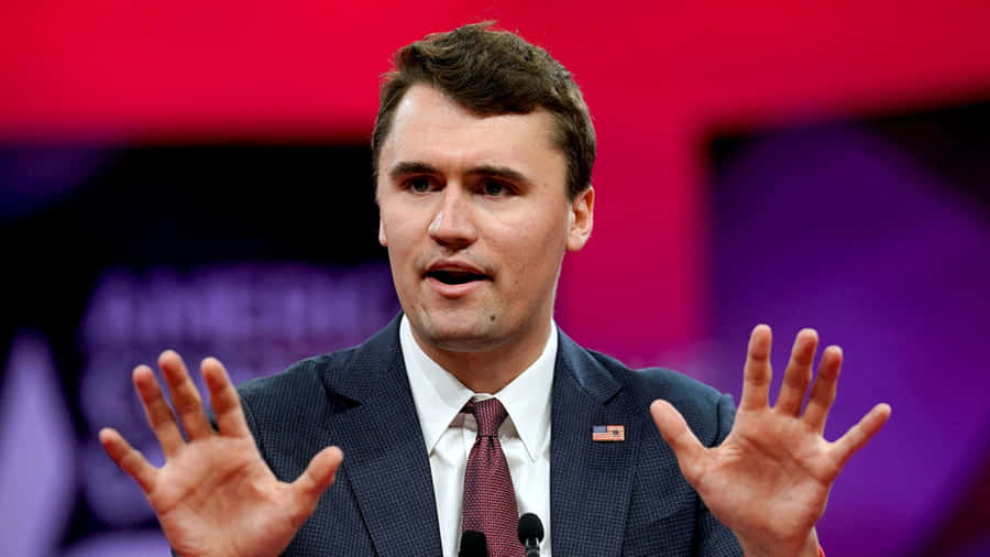 Charlie Kirk Speaking Engagement Wallpaper