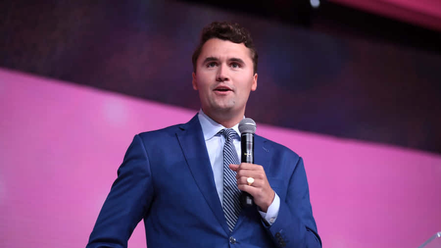 Charlie Kirk Speaking Event Wallpaper