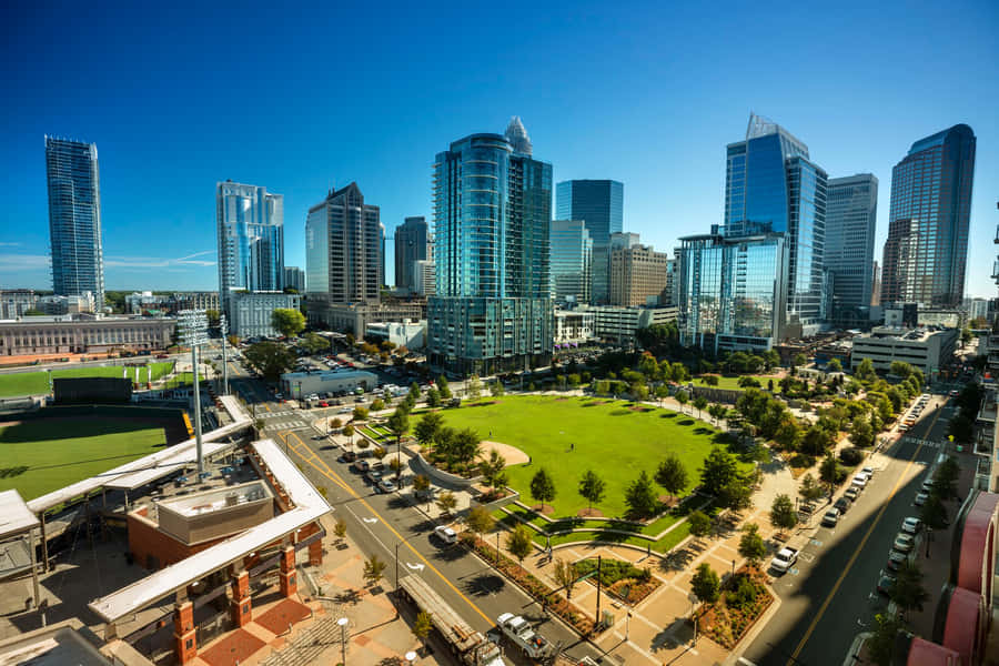 Charlotte Skyline Panorama Wallpaper