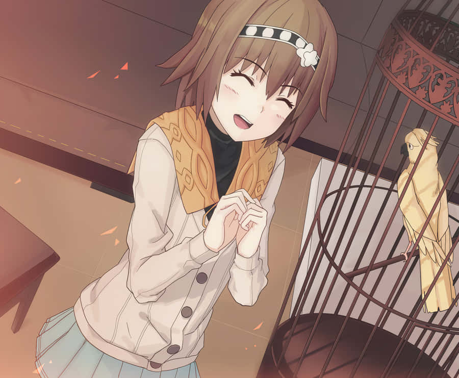 Charming Hinami Fueguchi In Watercolor Style Wallpaper