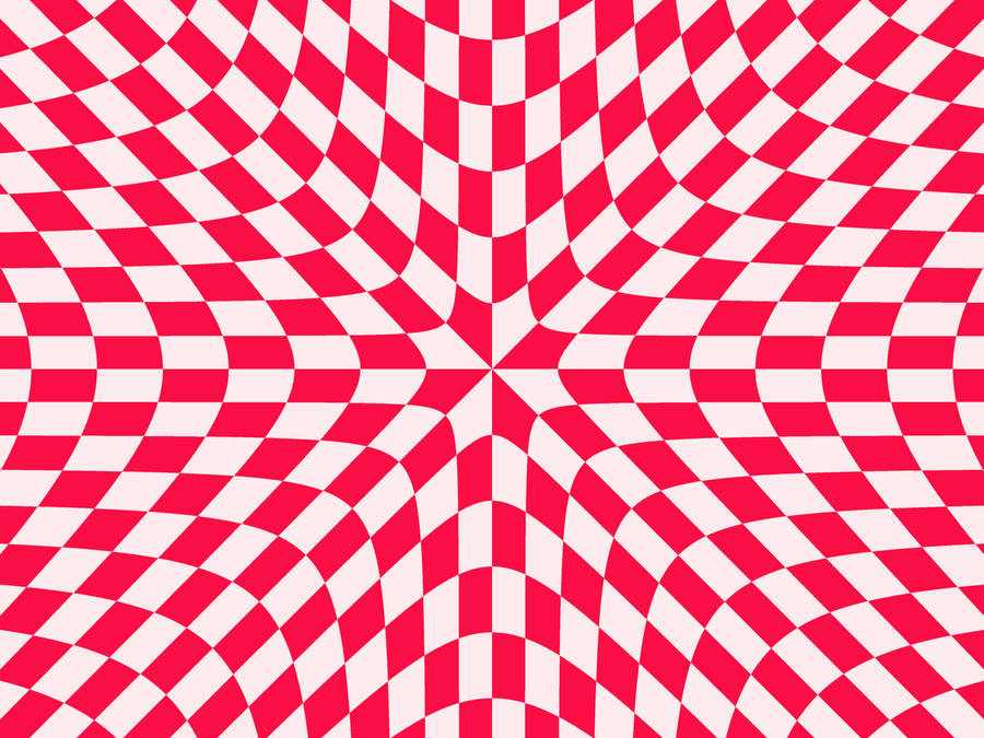 Checkered Red Color Pattern Wallpaper