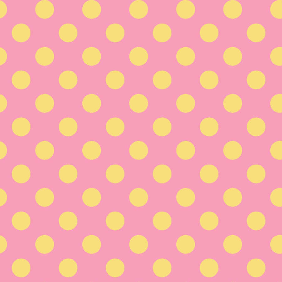 Cheerful Yellow Polka Dot Pattern Wallpaper