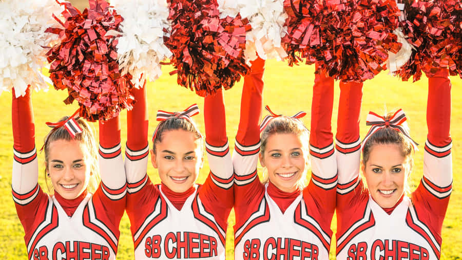 Cheerleading Squad Sunlit Performance Wallpaper