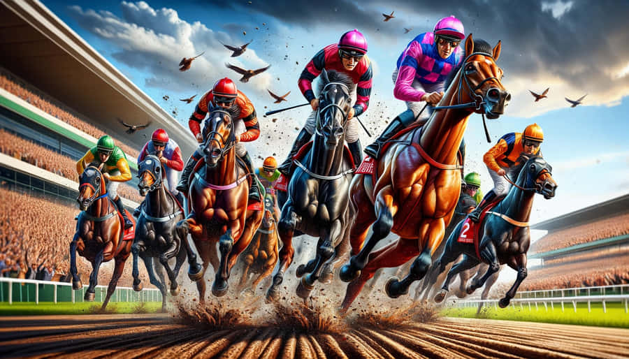 Cheltenham Festival Horse Race Action Wallpaper