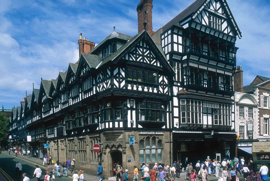 Chester Historic Tudor Style Buildings Wallpaper