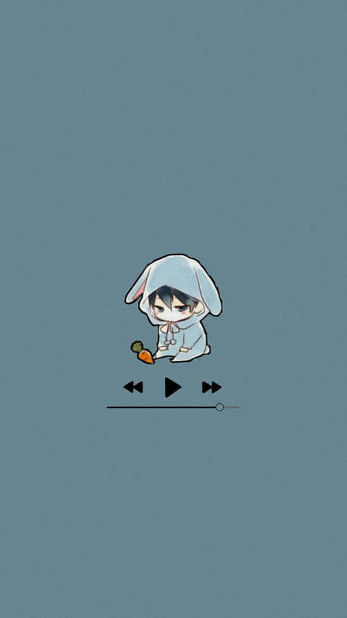 Chibi Character Rabbit Hoodie Wallpaper Wallpaper