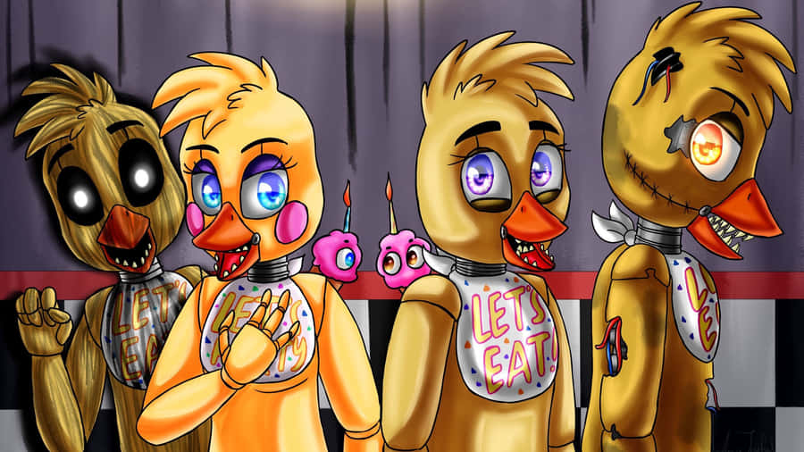 Chica The Chicken's Vibrant Close-up Wallpaper