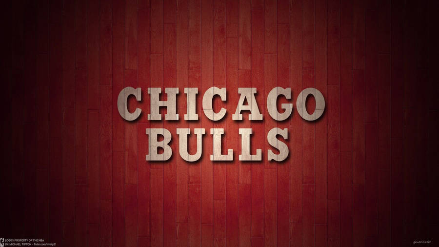 Chicago Bulls Red Wooden Floor Wallpaper