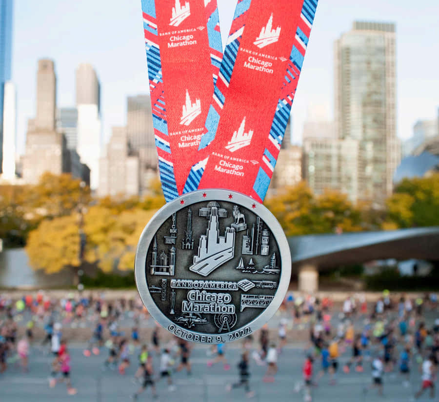 Chicago Marathon Medaland Runners2021 Wallpaper