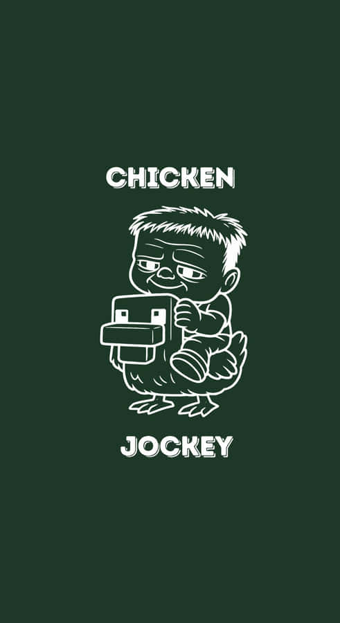 Chicken Jockey Minecraft Design Wallpaper