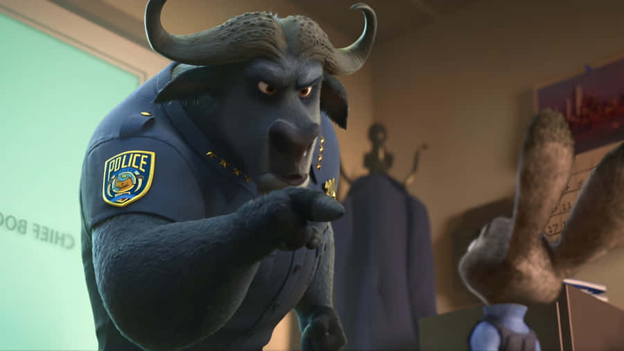Chief Bogo And Judy Hopps Wallpaper