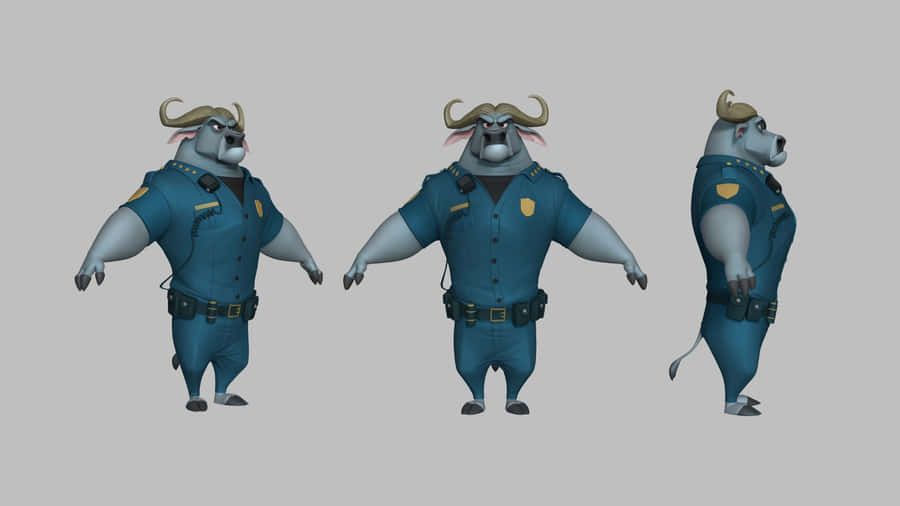 Chief Bogo Character Model Wallpaper