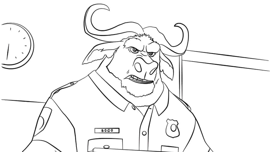 Chief Bogo In Police Uniform Wallpaper
