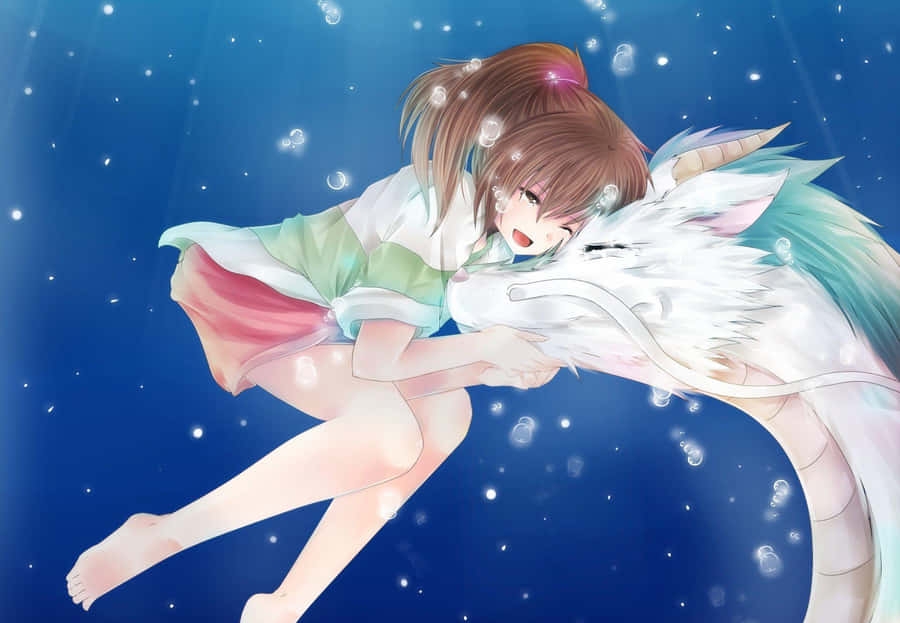 Chihiroand Haku Spiritual Connection Wallpaper