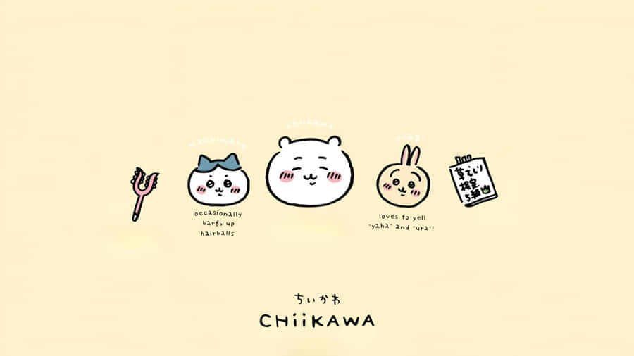 Chiikawa Cute Character Icons Wallpaper
