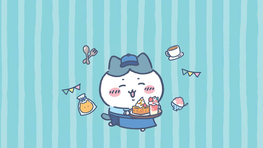 Chiikawa Cute Snack Time Wallpaper