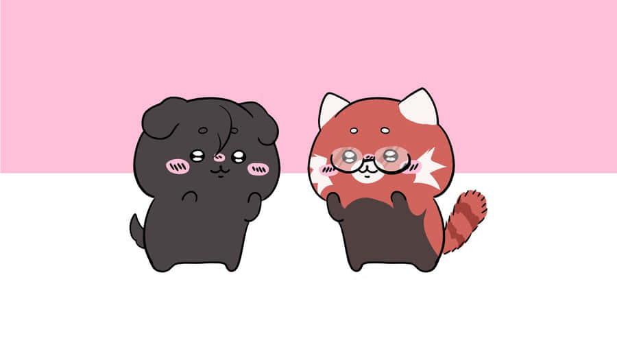 Chiikawa Friends Cute Expressions Wallpaper