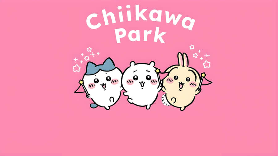 Chiikawa Park Characters Wallpaper