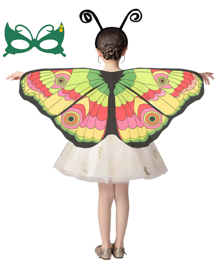 Child Butterfly Costumewith Antenna Headband Wallpaper