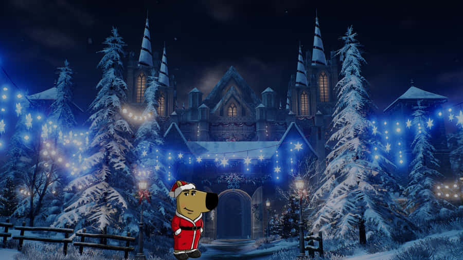 Chill Guy Christmas Night Wallpaper