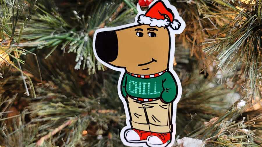 Chill Guy Christmas Ornament Wallpaper