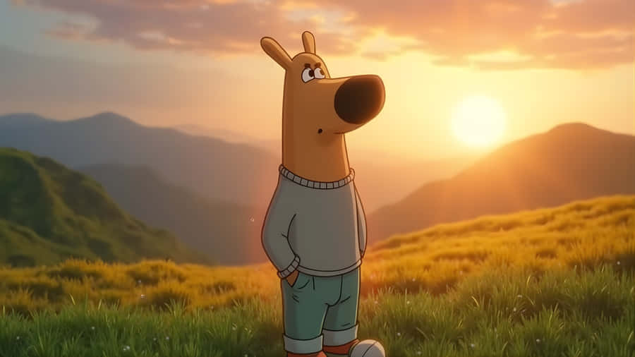 Chill Guy Enjoying Sunset Wallpaper