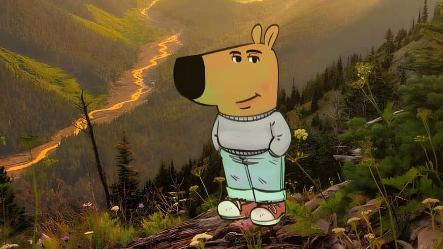 Chill Guy In Nature Wallpaper