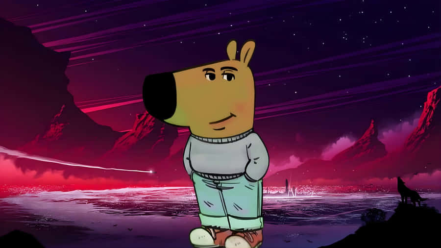 Chill Guy In Space Wallpaper