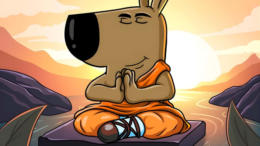 Chill Guy Meditating Calmly Wallpaper
