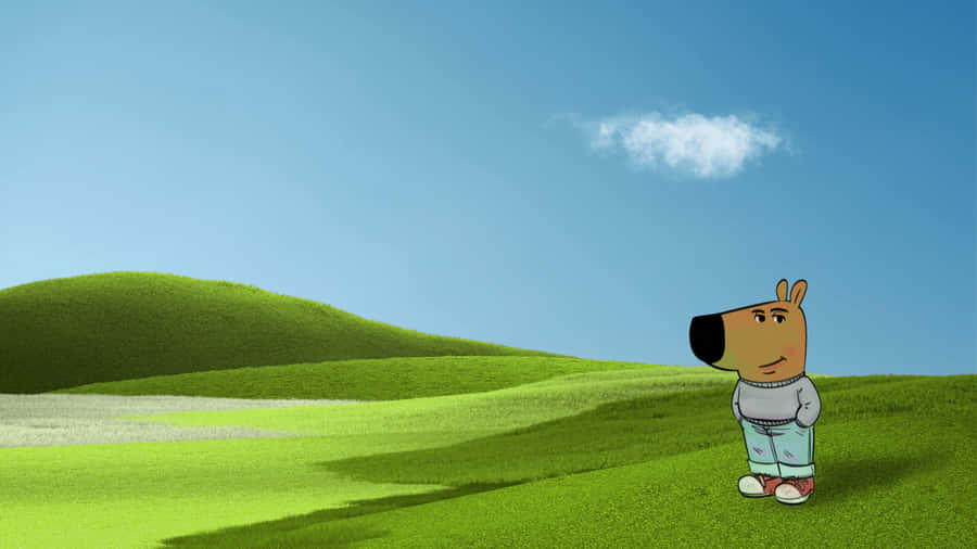 Chill Guy Relaxing Outdoors Wallpaper