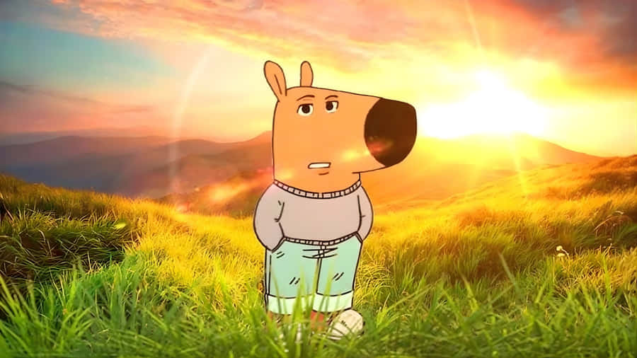 Chill Guy Relaxing Outdoors Wallpaper