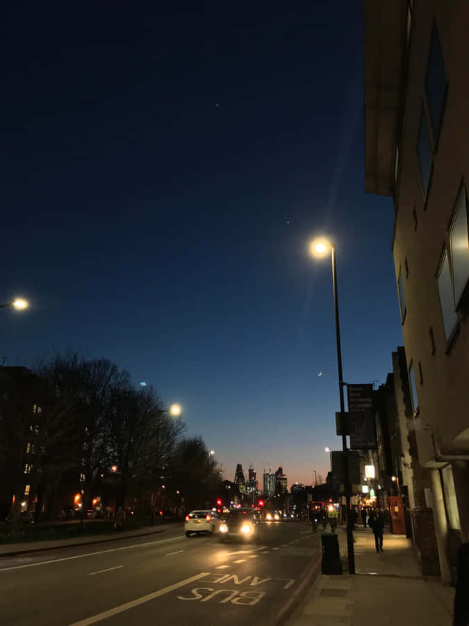 Chilly Night Under A Starry Sky Wallpaper