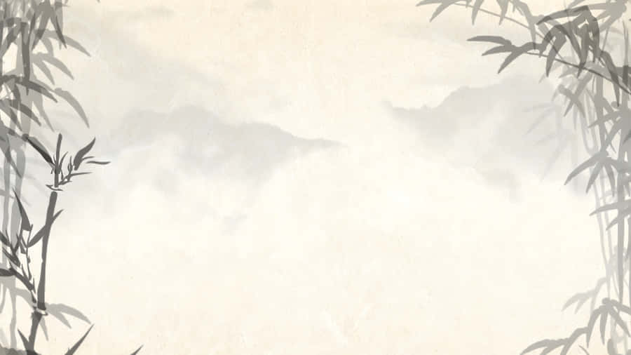 Chinese Watercolor Bamboo Art Wallpaper